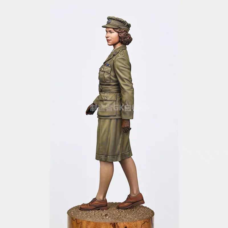 WWII British ATS Soldier Elizabeth, Resin Model Figure Kit, Unassembled and Unpainted