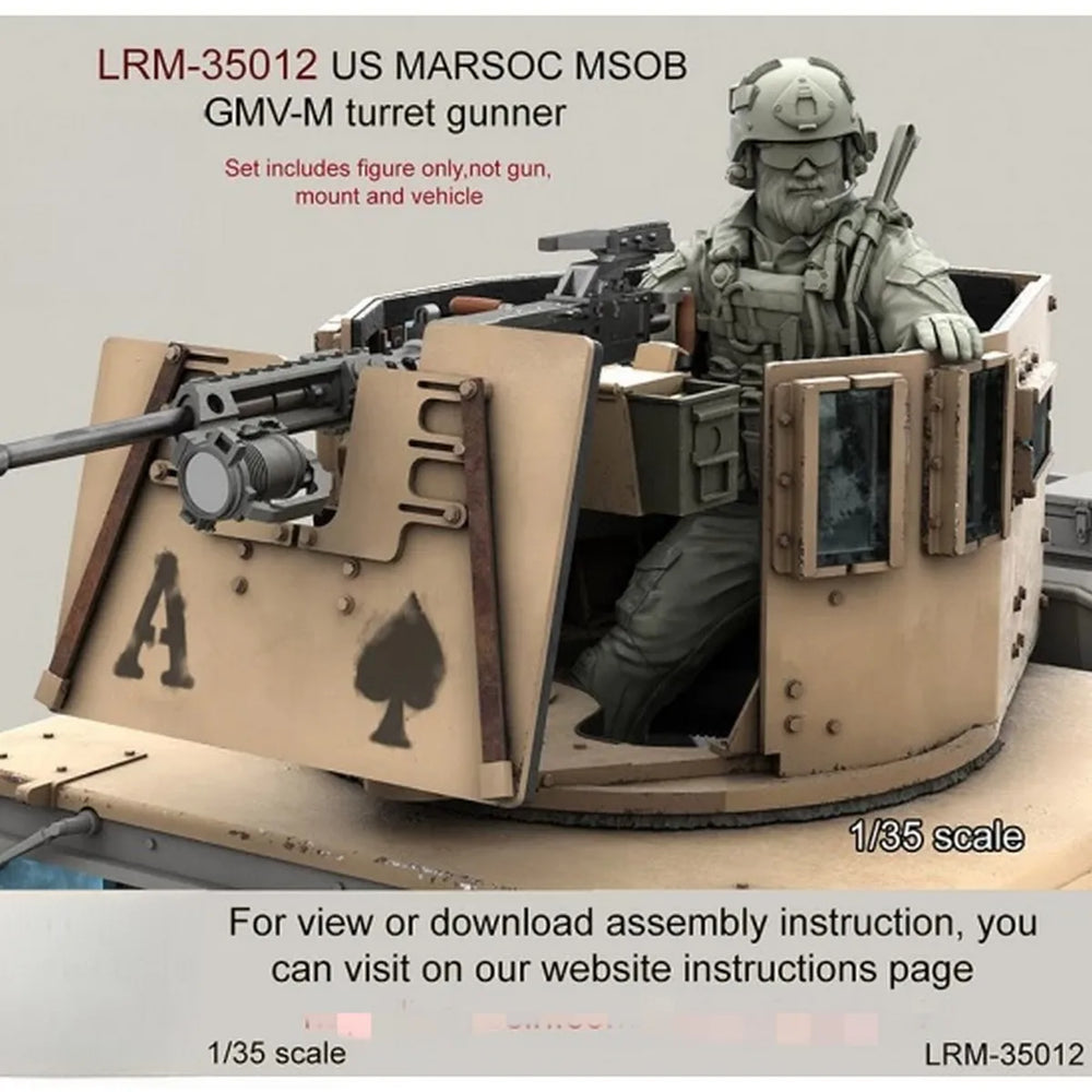 1/35 Modern US MARSOC Turret Gunner, Resin Model Figure Kit, Unassembled and Unpainted