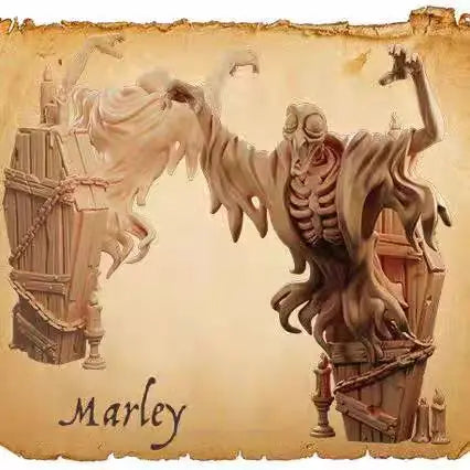 28mm Dark Fantasy Undead, 2 Figures, Resin Model Figure Kit, Fantasy Theme, Unassembled and Unpainted