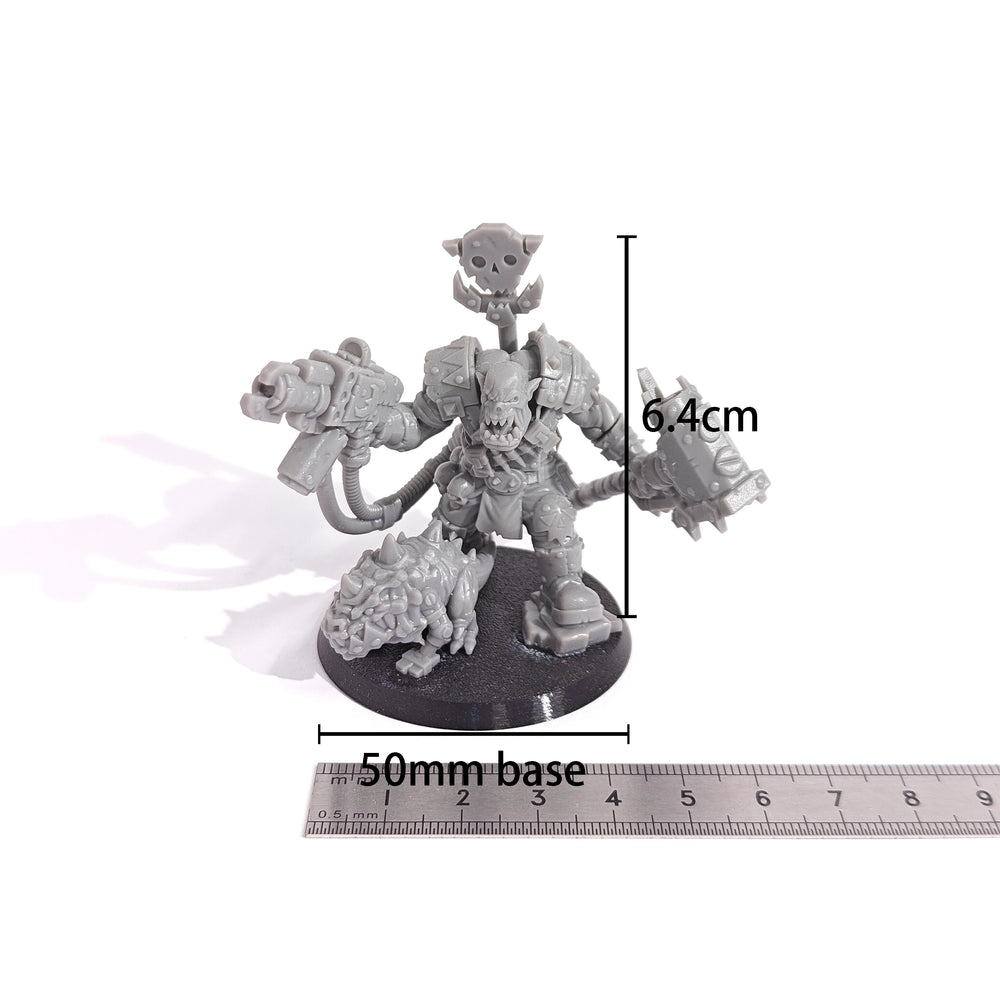 32mm Orc Warriors, 3 Figures, Resin Model Figure Kit, Fantasy Theme, Unassembled and Unpainted