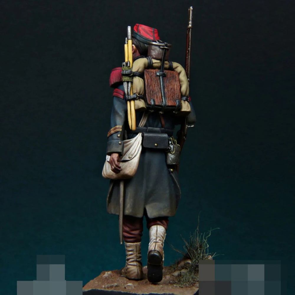 1/24 Napoleonic French Line Infantry with Bayonet, Resin Model Figure Kit, Unassembled and Unpainted