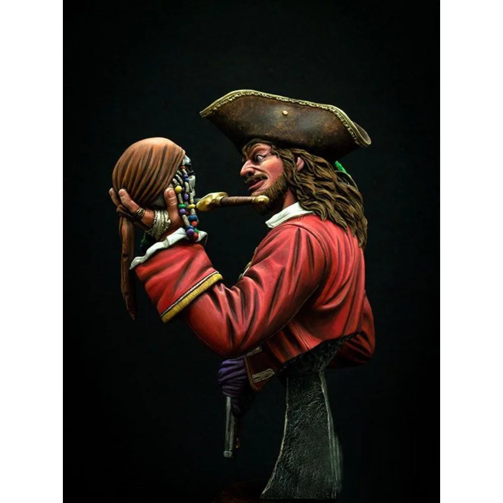 1/9 Pirate Captain, Resin Model Bust Kit, Fantasy Theme, Unassembled and Unpainted