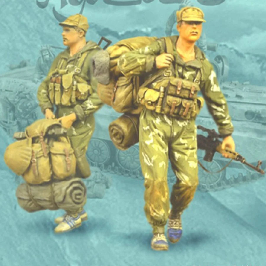 1/35 Modern Russian Military Scouts, 2 Figures, Resin Model Figure Kit, Unassembled and Unpainted
