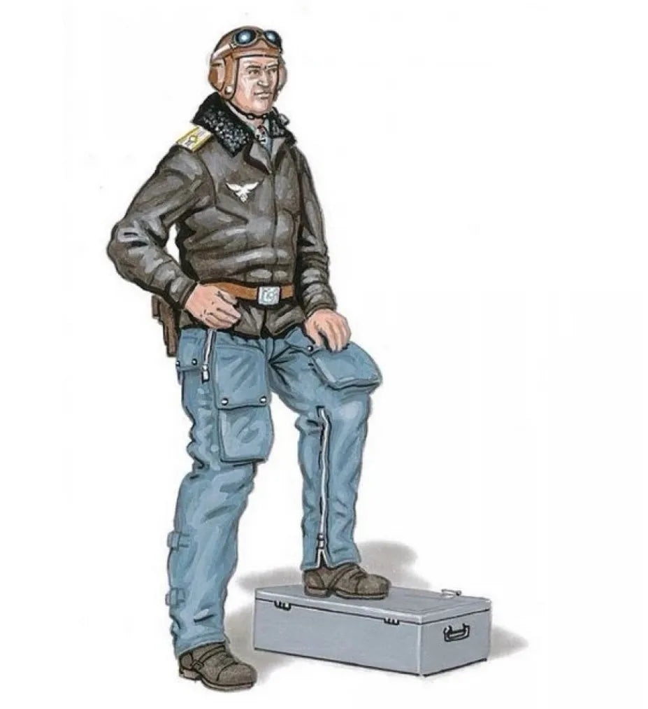 1/48 WWII German Pilot, Resin Model Figure Kit, Unassembled and Unpainted
