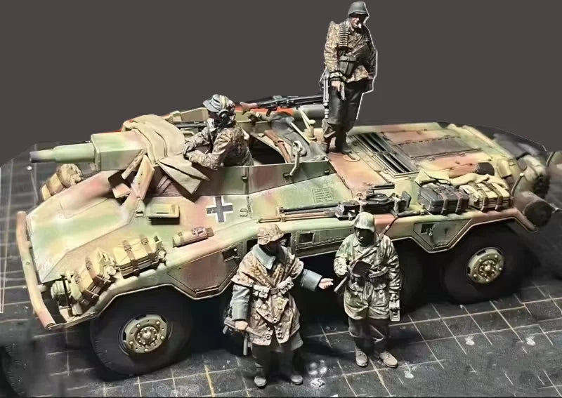 1/35 Modern US Infantry Desert Patrol Squad, 4 Figures, Resin Model Figure Kit, Unassembled and Unpainted