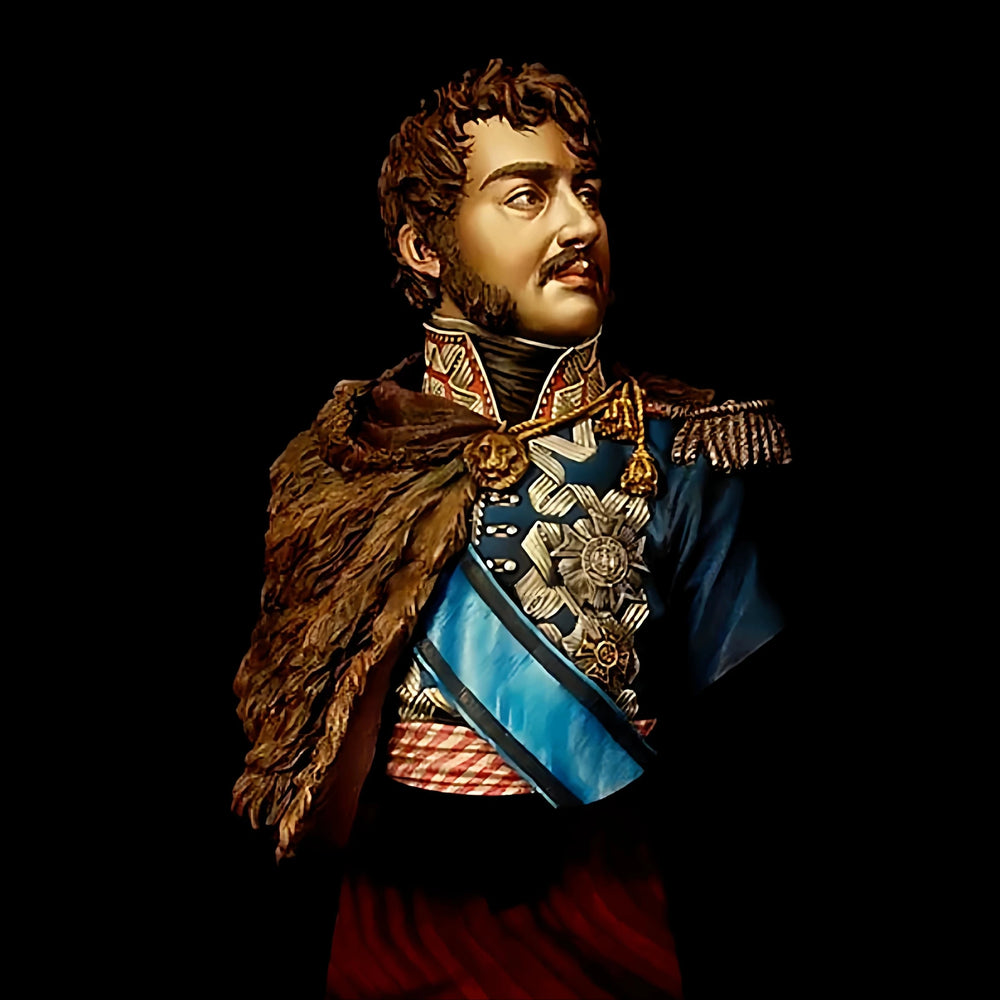 1/10 Napoleonic General, Resin Model Bust Kit, Unassembled and Unpainted