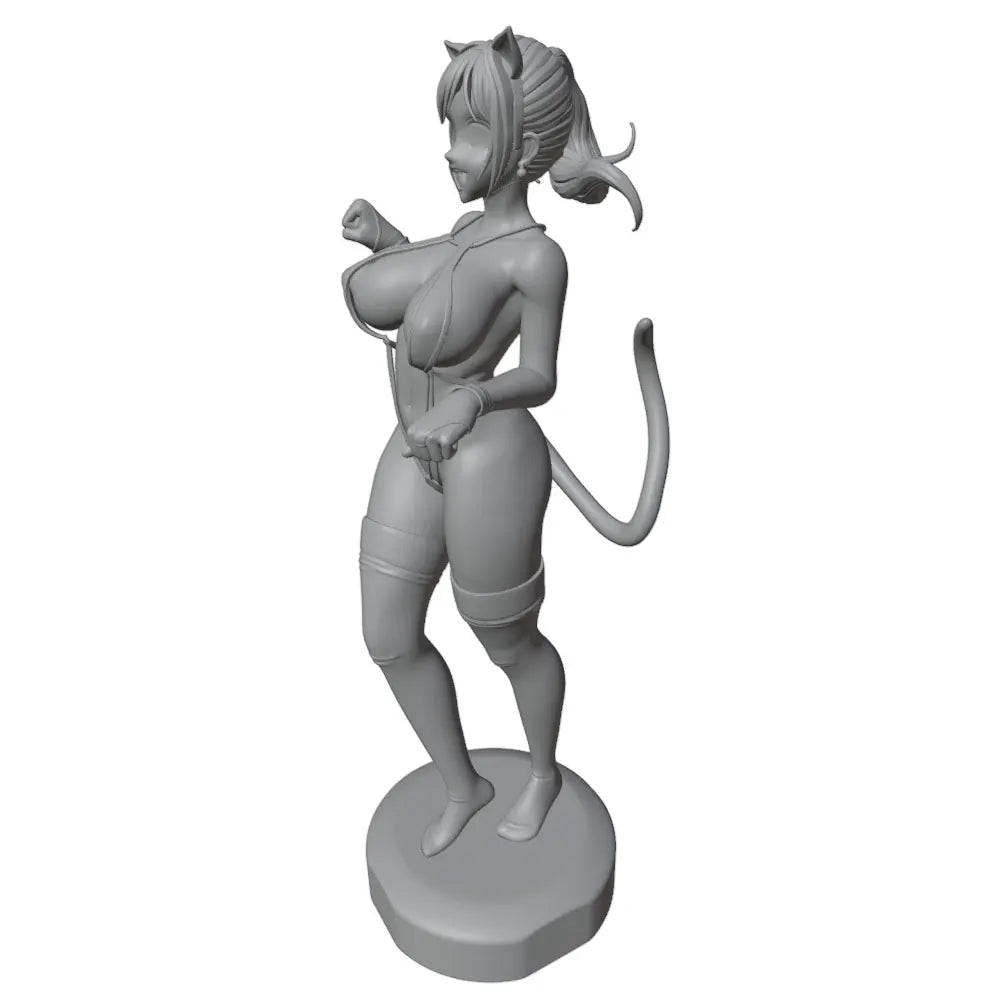 75mm Cat-Girl Character, Resin Model Figure Kit, Anime Theme, Unassembled and Unpainted