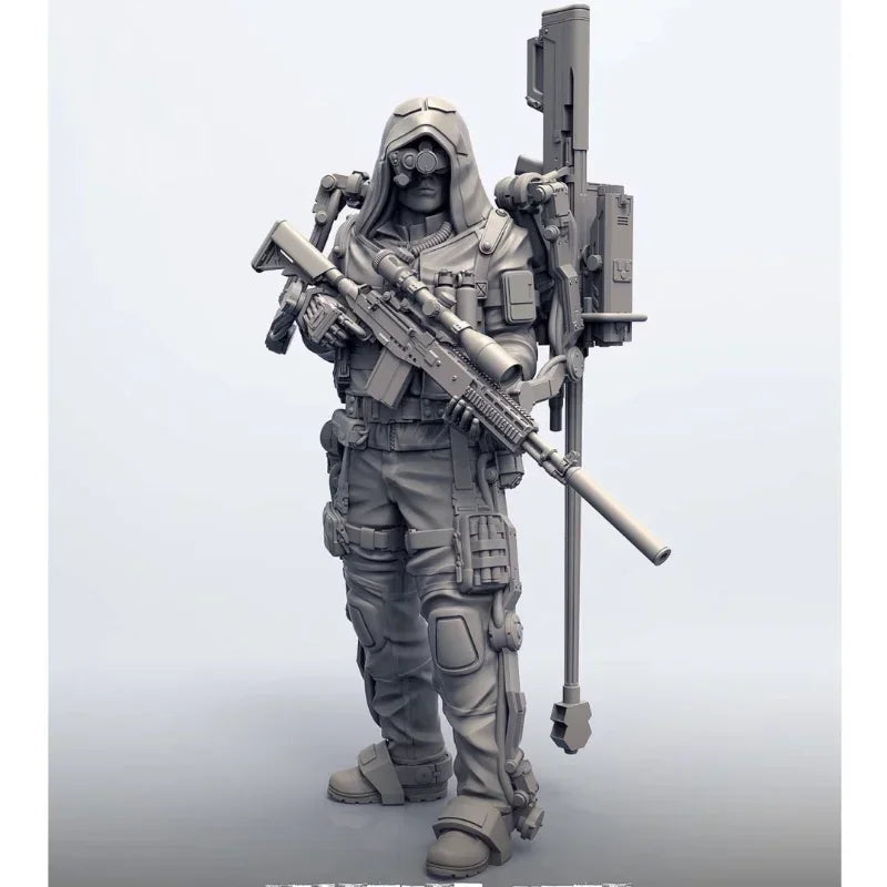 1/35 Tactical Soldier, Resin Model Figure Kit, Sci-Fi Theme, Unassembled and Unpainted
