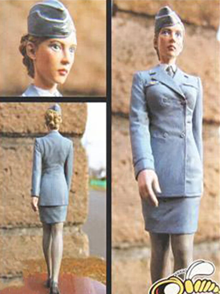 90mm Modern Female Officer, Resin Model Figure Kit, Military Theme, Unassembled and Unpainted