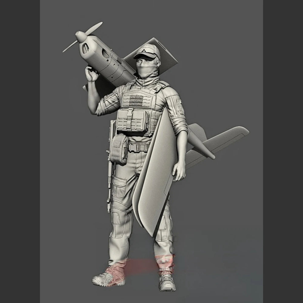 1/16 Modern Russian Drone Operator, Resin Model Figure Kit, Unassembled and Unpainted