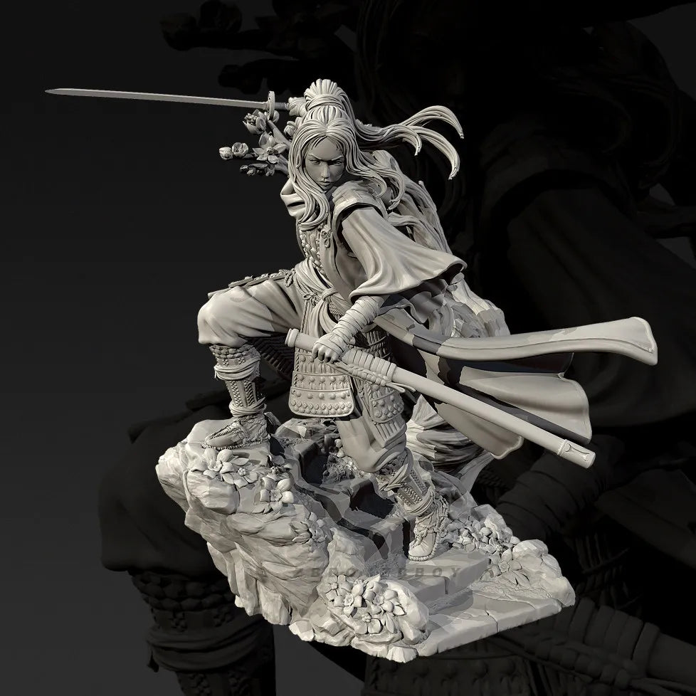 75mm Sorceress, Resin Model Bust Kit, Fantasy Theme, Unassembled and Unpainted