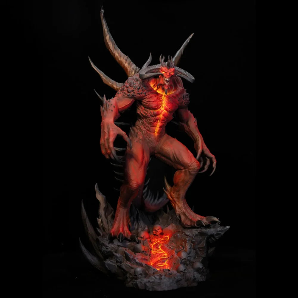 Hell Demon Lord, Resin Model Figure Kit, Fantasy Theme, Unassembled and Unpainted