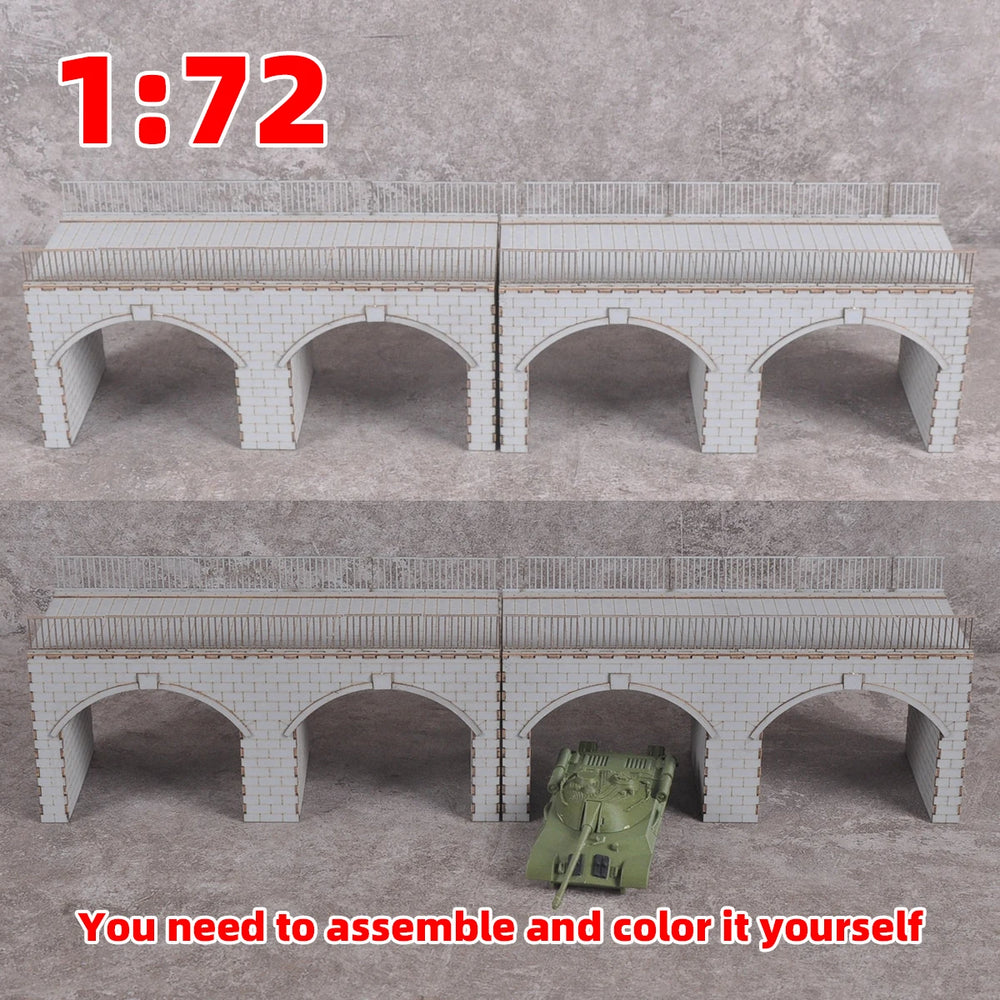 1/72 Railway Bridge, Resin Model Terrain Kit, Historical Theme, Unpainted