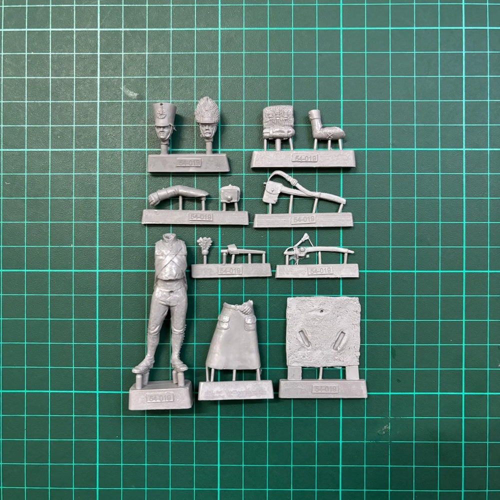 54mm Napoleonic Austrian Line Infantry, Resin Model Figure Kit, Unassembled and Unpainted