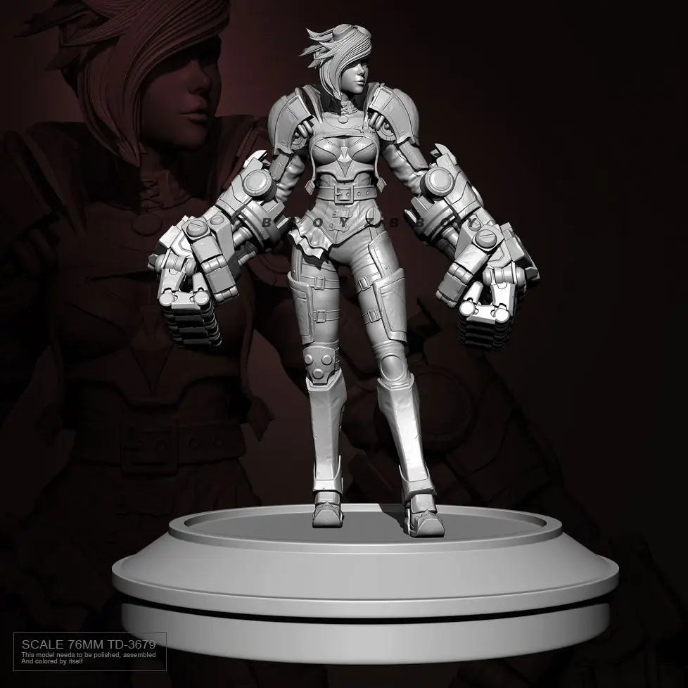 Modern Mechanized Armored Soldier, Resin Model Figure Kit, Unassembled and Unpainted