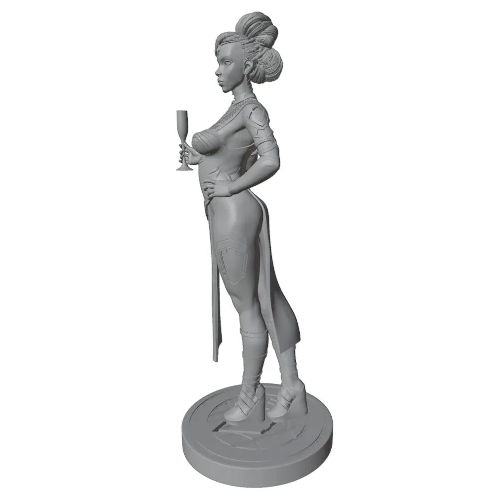 1/24 Ornate Asian Female, Resin Model Figure Kit, Unassembled and Unpainted