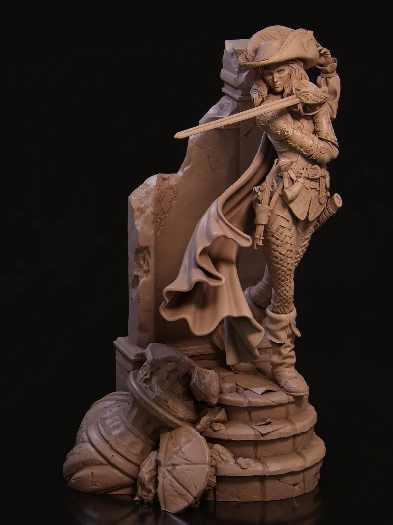 1/24 Camilla the Duelist, Resin Model Figure Kit, Fantasy Theme, Unassembled and Unpainted