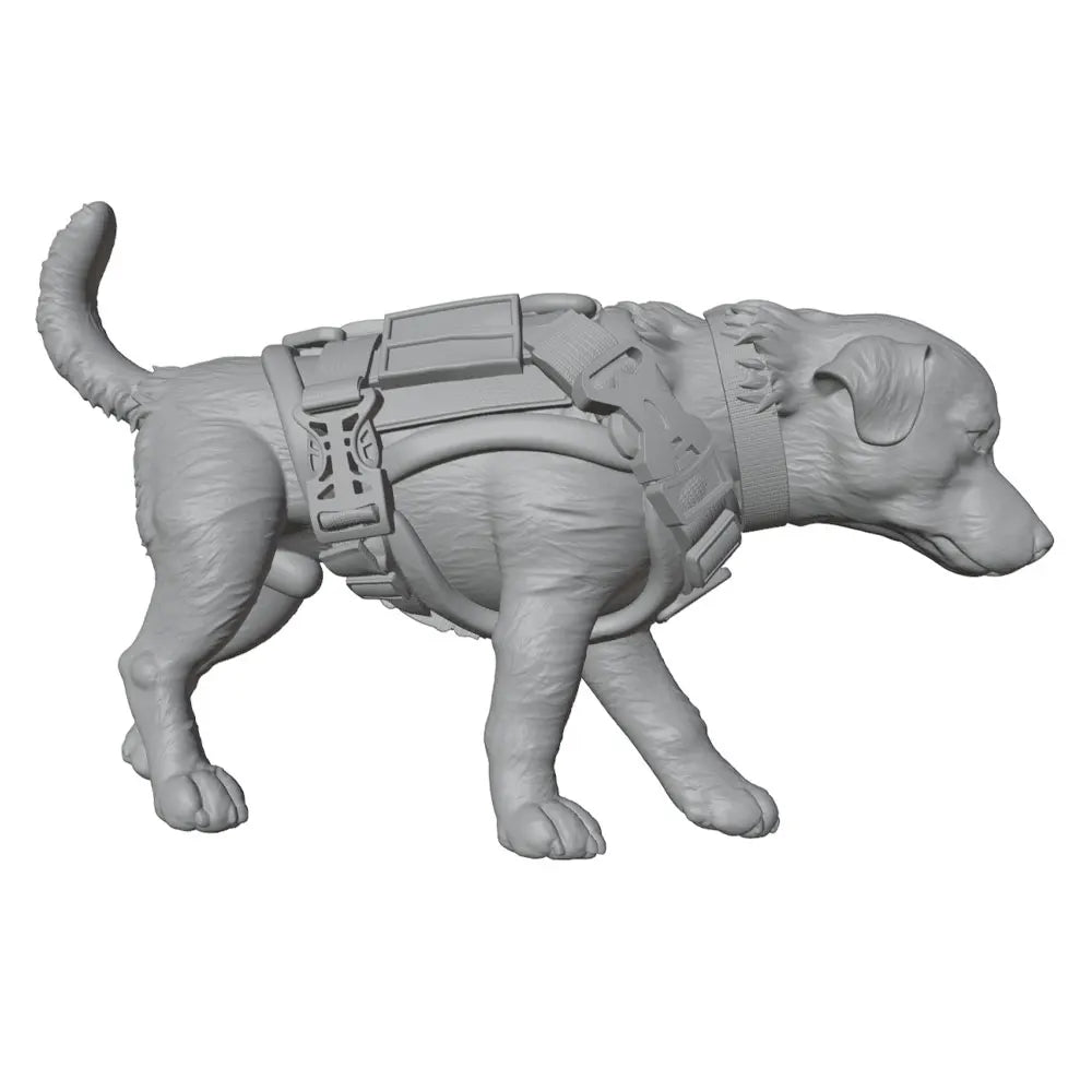 80mm Police Dog Labrador Retriever, Resin Model Figure Kit, Wildlife Theme, Unassembled and Unpainted