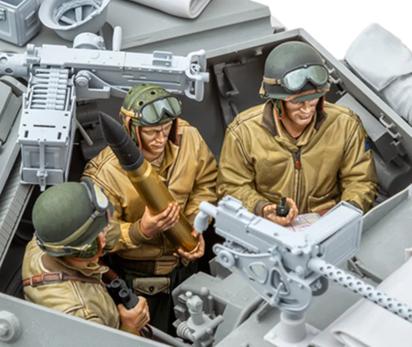1/16 WWII German Vehicle Crew, 3 Figures, Resin Model Figure Kit, Unassembled and Unpainted