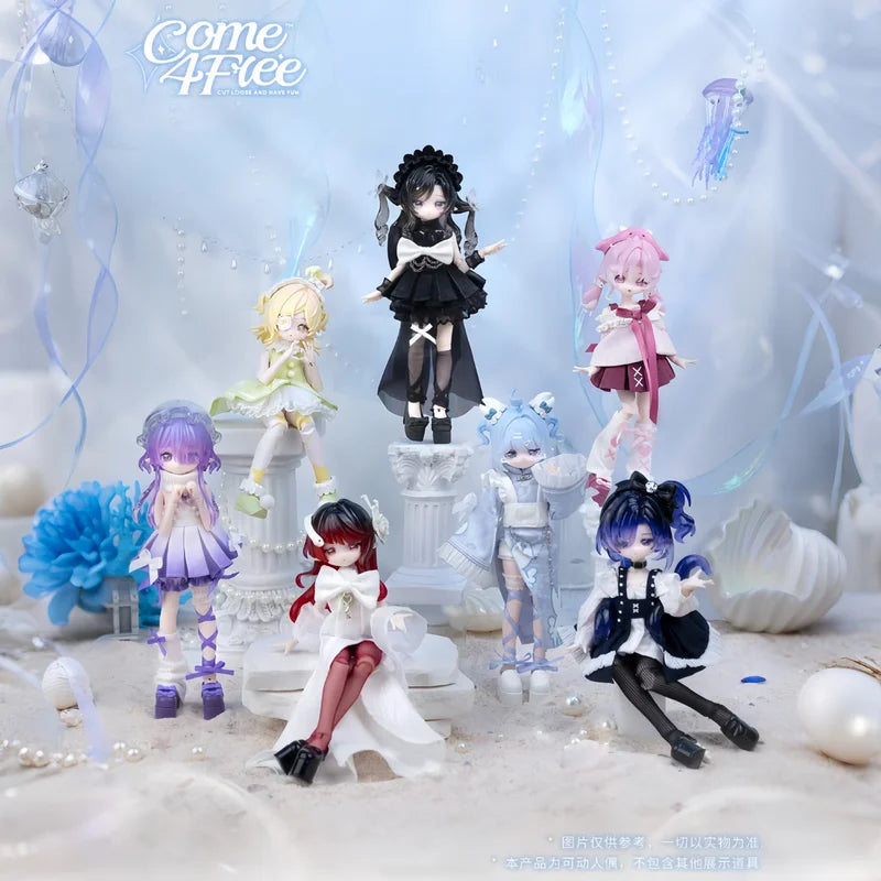 1/12 Ocean Gem BJD Collectible Doll, Resin Model Figure Kit, Anime Theme, Unassembled and Unpainted