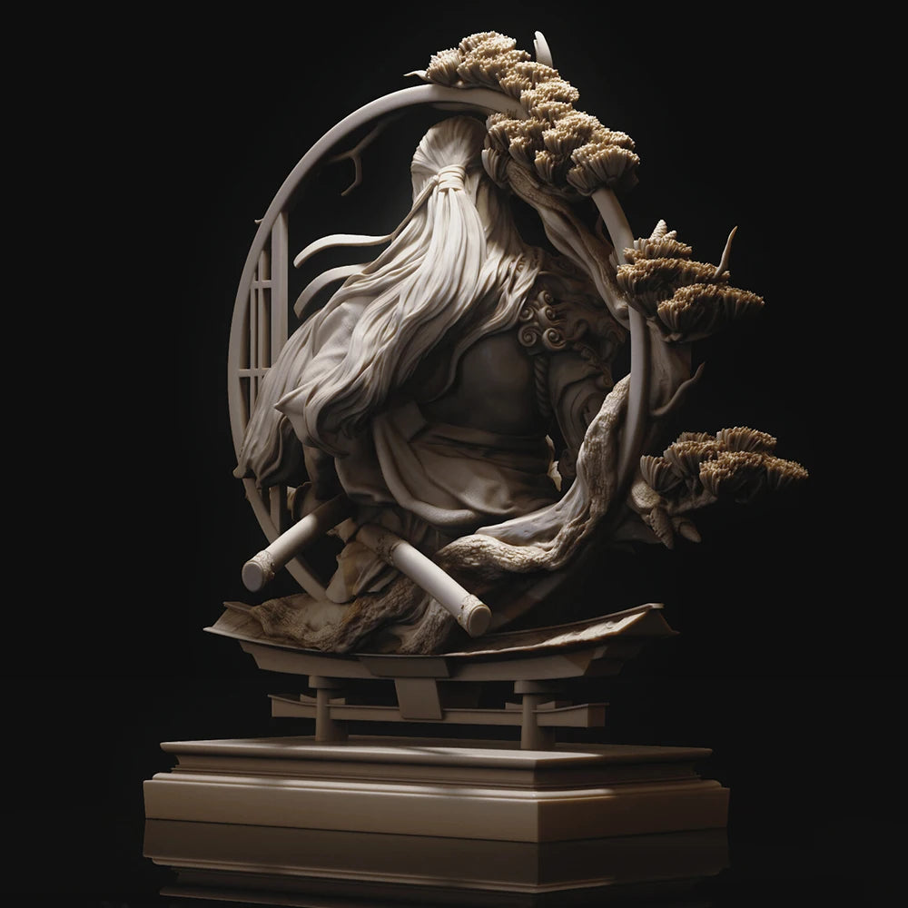 Female with Dragon Motifs, Resin Model Figure Kit, Fantasy Theme, Unassembled and Unpainted
