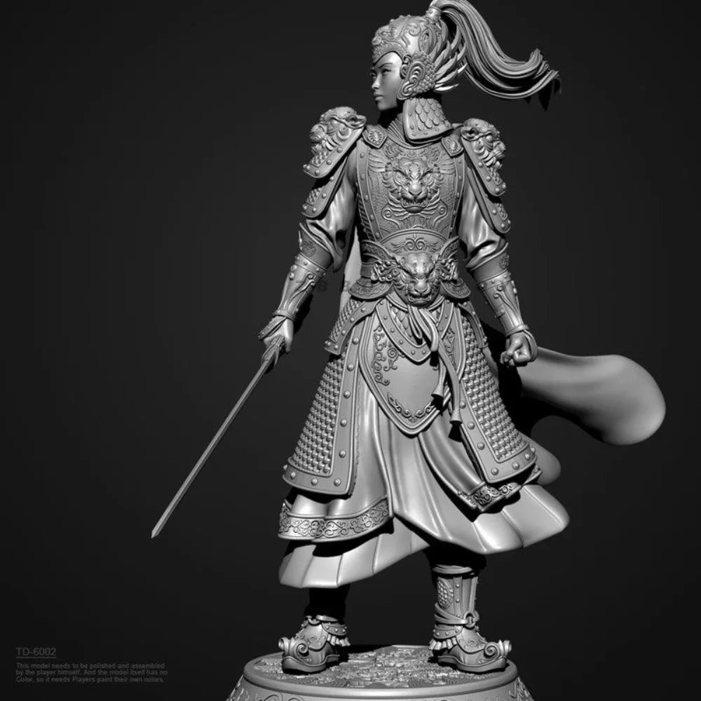 75mm Ancient Female General, Resin Model Figure Kit, Unassembled and Unpainted