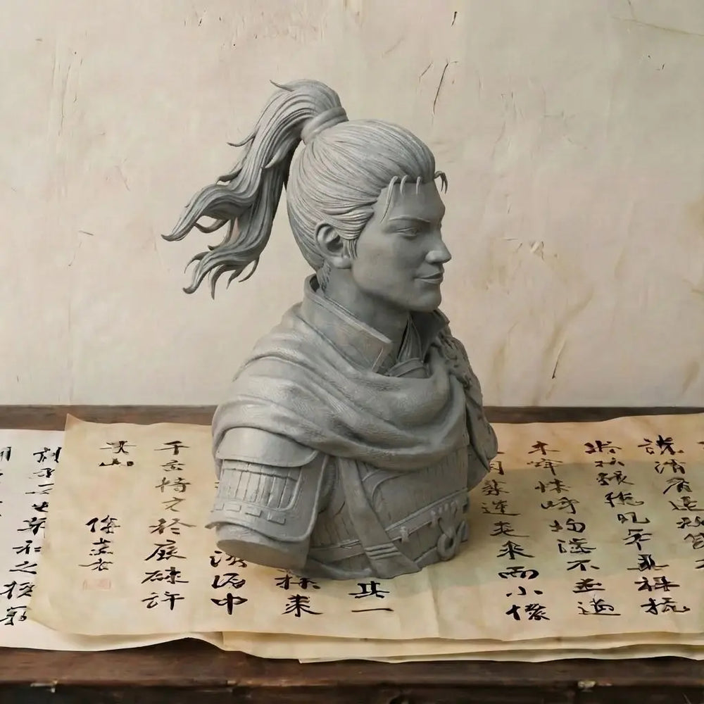 1/6 Ancient Zhao Yun, Resin Model Bust Kit, Unassembled and Unpainted