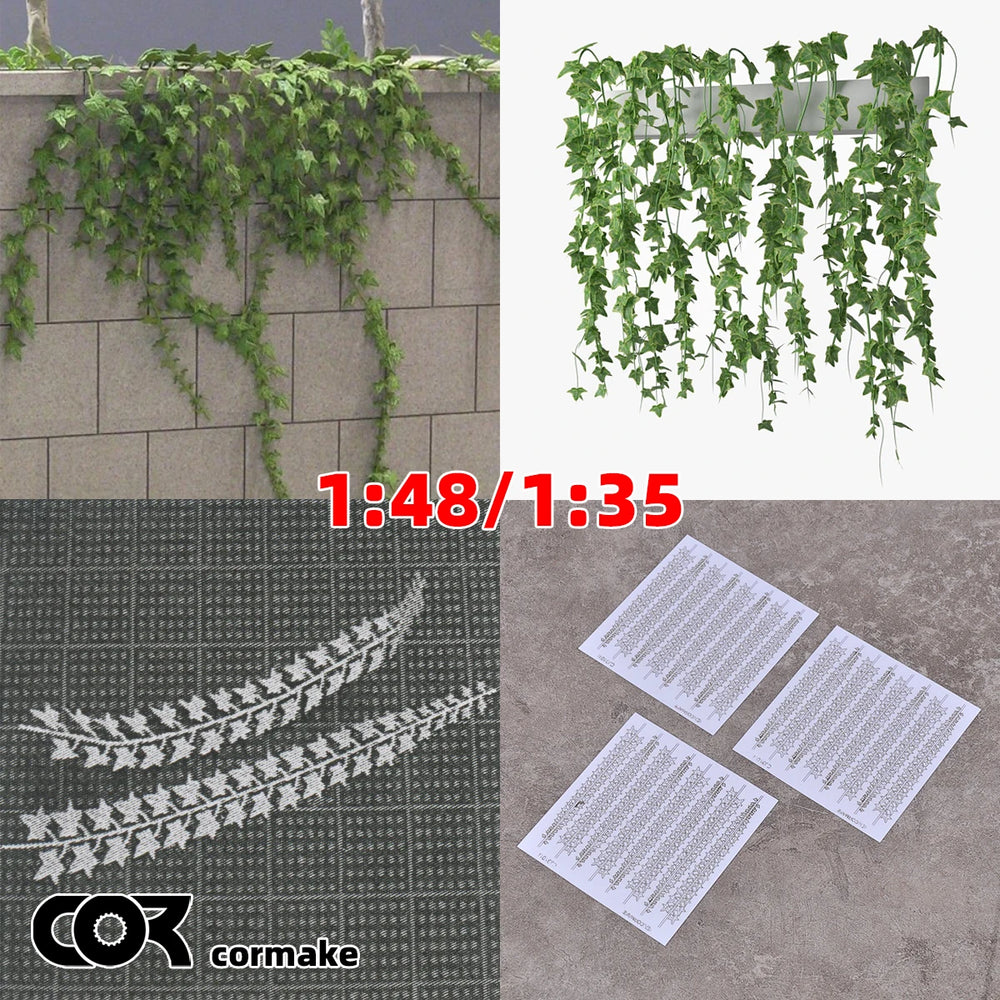 1/35 Boston Ivy & Virginia Creeper, Resin Model Terrain Kit, Wildlife Theme, Unpainted