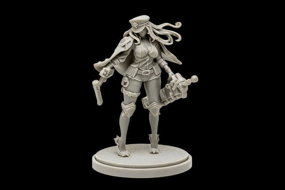 50mm Modern Female Detective Warrior, Resin Model Figure Kit, Unassembled and Unpainted