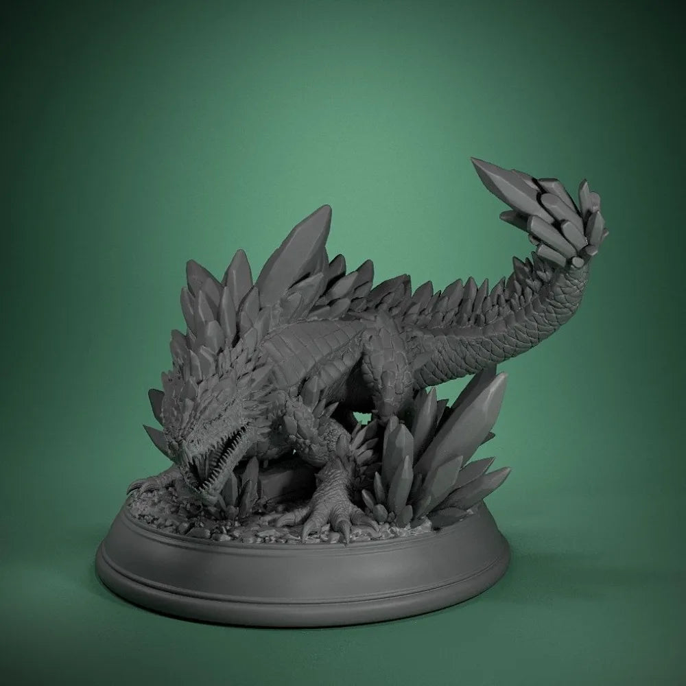 45mm Crystal Lizard, Resin Model Creature Kit, Fantasy Theme, Unassembled and Unpainted