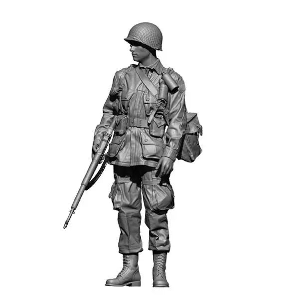 1/35 WWII German Infantry Patrol with Officer, 9 Figures, Resin Model Figure Kit, Unassembled and Unpainted