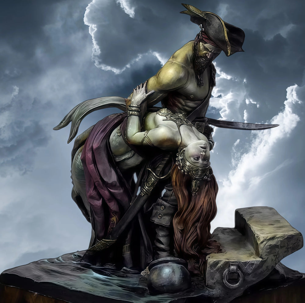 1/24 Pirate Fish Demon, Resin Model Figure Kit, Fantasy Theme, Unassembled and Unpainted