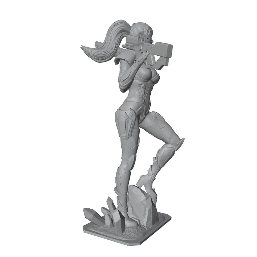 1/24 Armed Warrior, Resin Model Figure Kit, Fantasy Theme, Unassembled and Unpainted