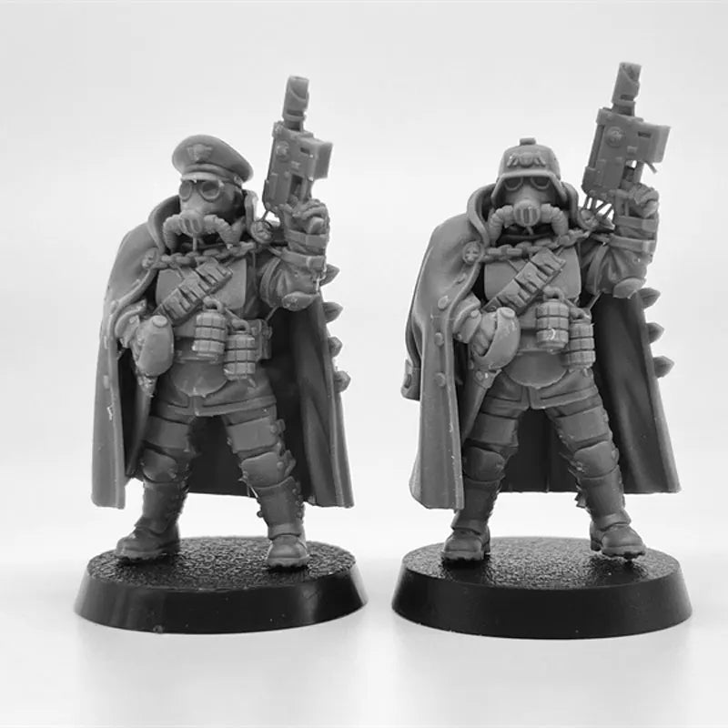 28mm Grim Guard Ironclads, 18 Figures, Resin Model Figure Kit, Sci-Fi Theme, Unassembled and Unpainted