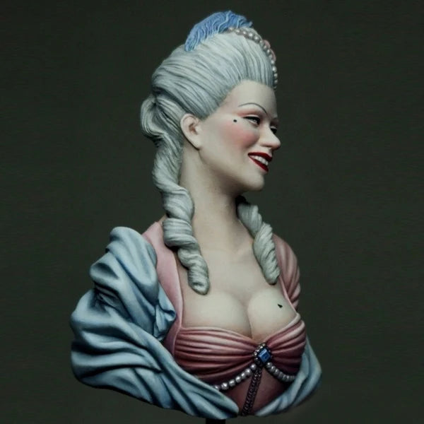 1/10 18th-Century French Courtesan, Resin Model Bust Kit, Historical Theme, Unassembled and Unpainted