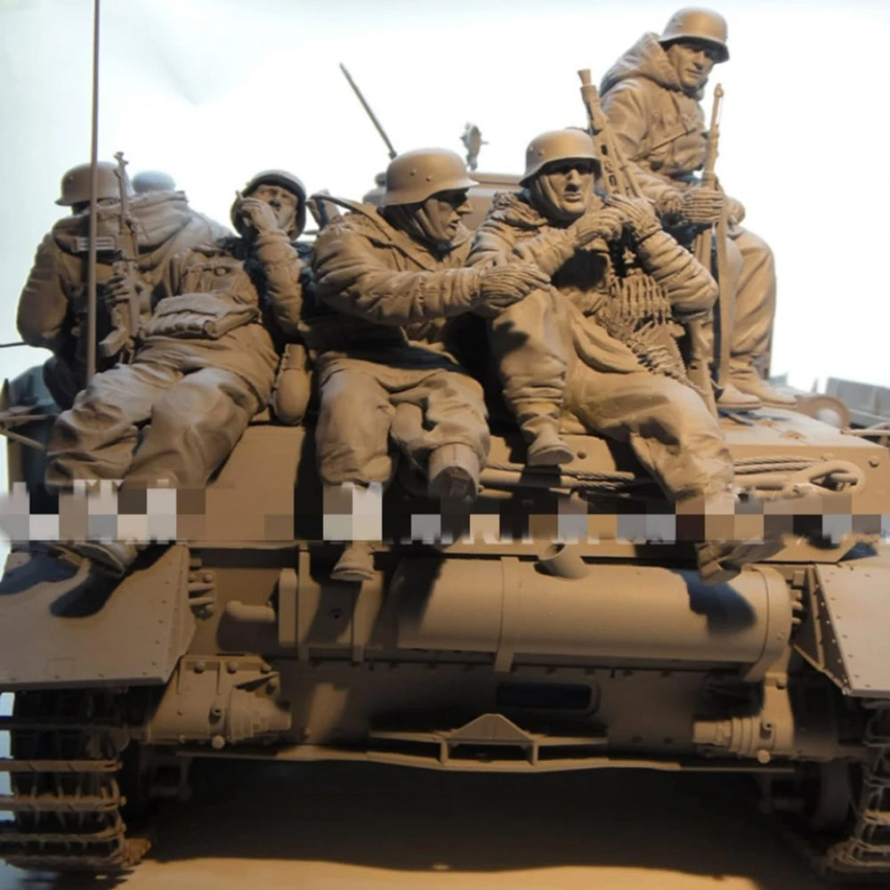 1/16 WWII Allied Soldiers Desert Warfare, 6 Figures, Resin Model Figure Kit, Unassembled and Unpainted