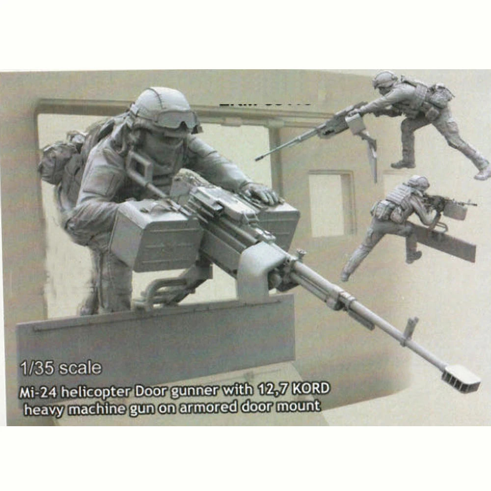 1/35 Modern Helicopter Door Gunner, Resin Model Figure Kit, Unassembled and Unpainted