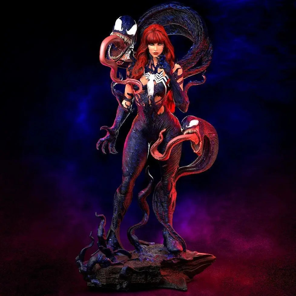 75mm Dark Fantasy Female with Symbiote, Resin Model Figure Kit, Fantasy Theme, Unassembled and Unpainted
