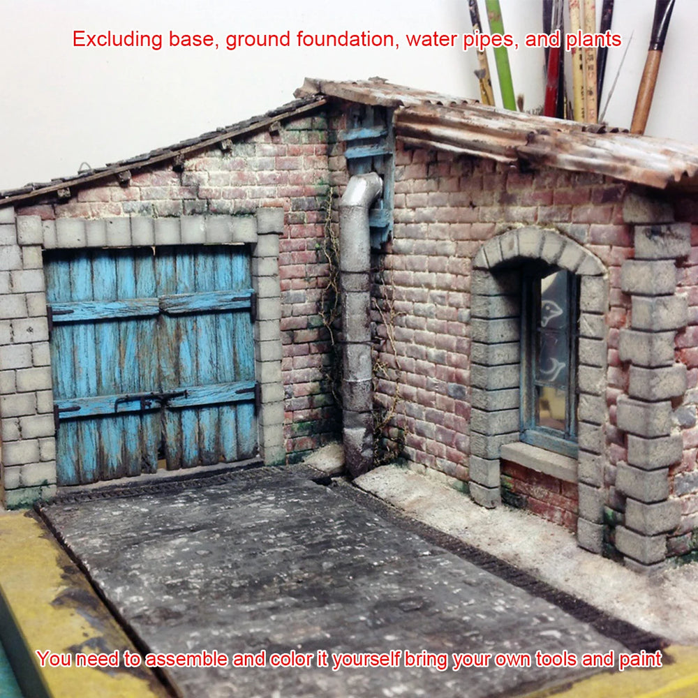 1/35 European Townhouse, Resin Model Diorama Kit, Historical Theme, Unassembled and Unpainted