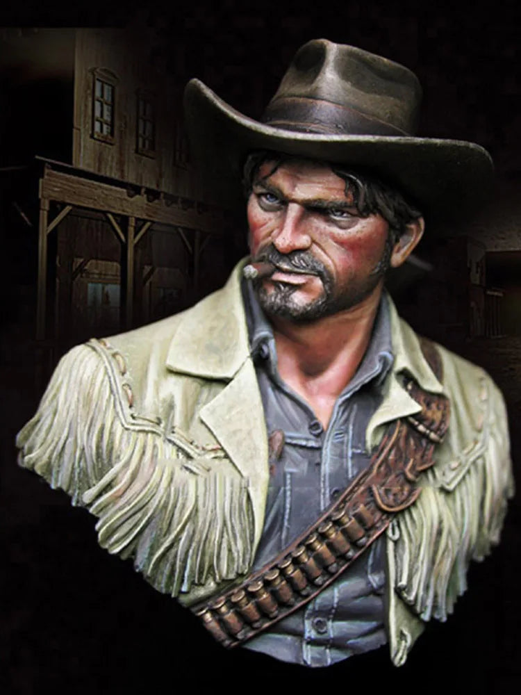 1/10 American Civil War American Frontier Cowboy, Resin Model Bust Kit, Unassembled and Unpainted