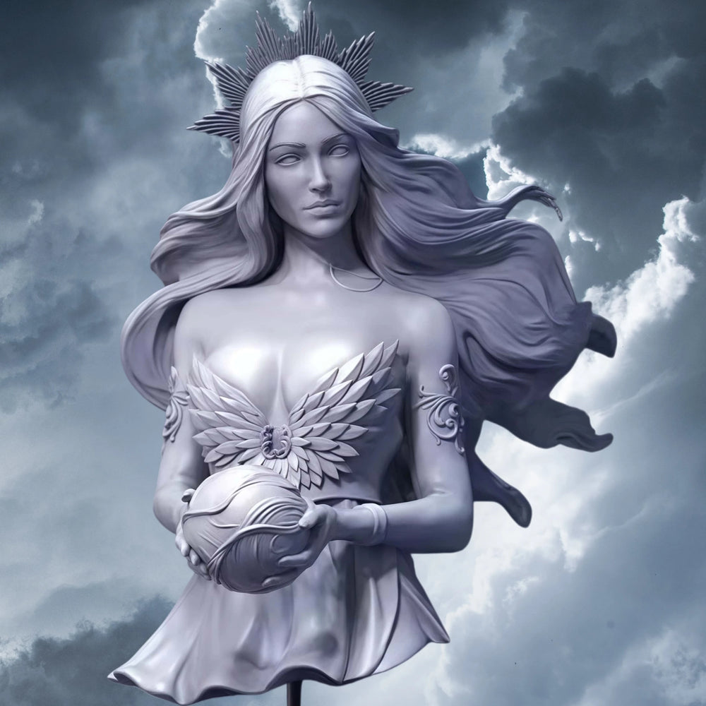 1/10 Goddess of Light, Resin Model Bust Kit, Fantasy Theme, Unassembled and Unpainted