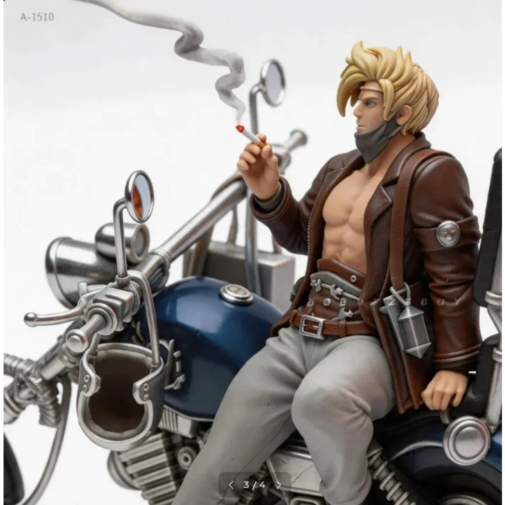 75mm Post-Apocalyptic Biker, Resin Model Figure Kit, Unassembled and Unpainted