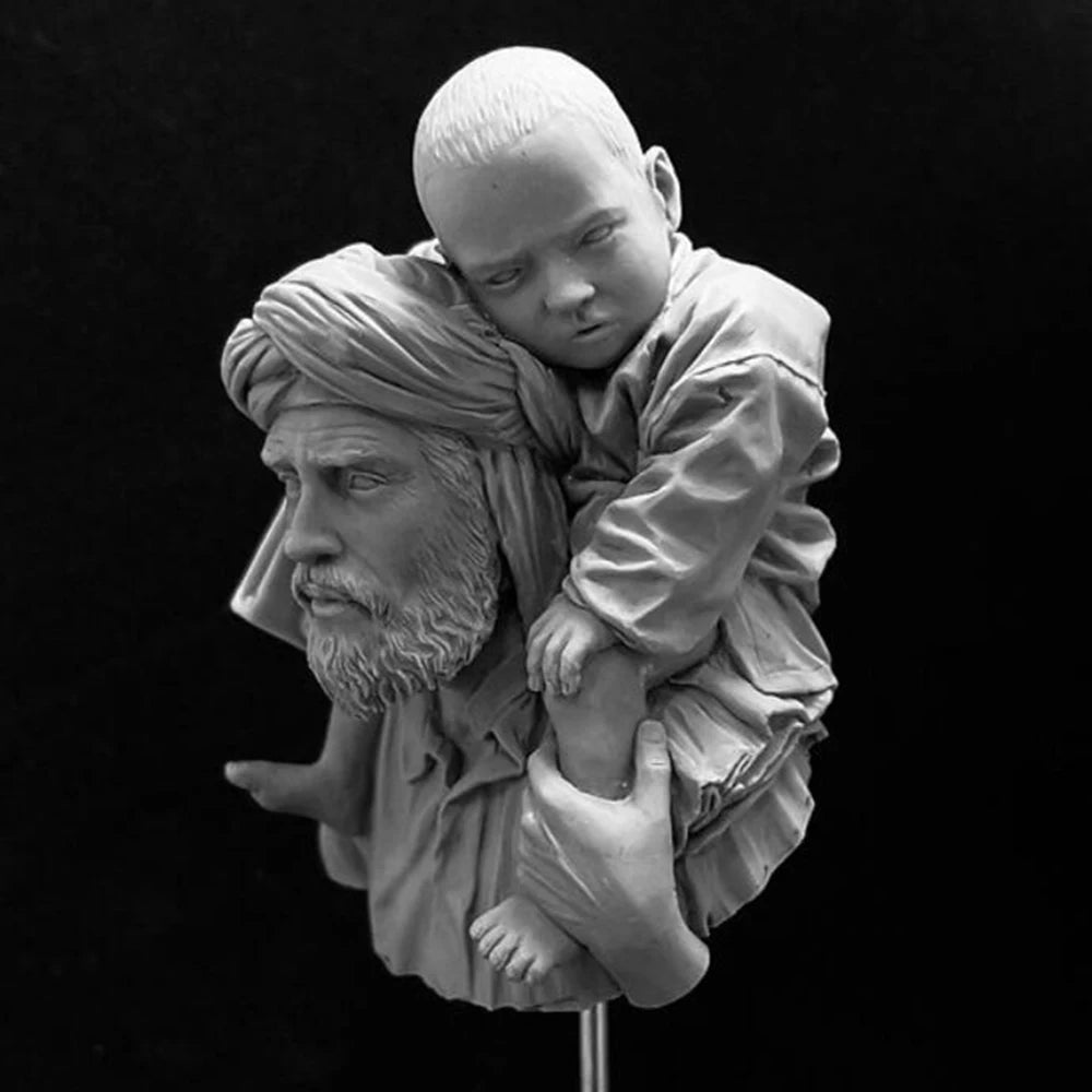 1/10 Modern Middle Eastern, 2 Figures, Resin Model Bust Kit, Unassembled and Unpainted