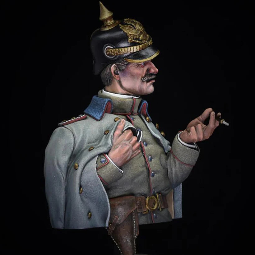 1/12 WWI German Military Officer, Resin Model Bust Kit, Unassembled and Unpainted