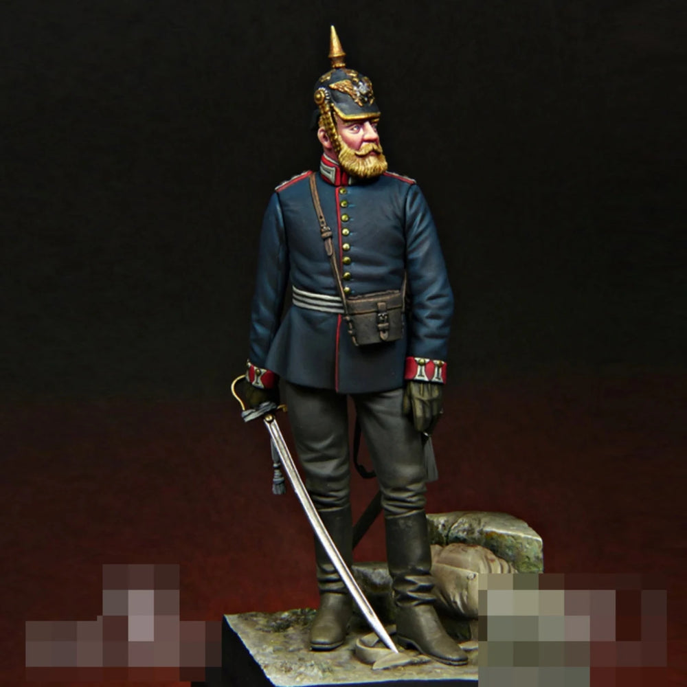 1/24 WWI Prussian Infantry Guard Officer, Resin Model Figure Kit, Unassembled and Unpainted