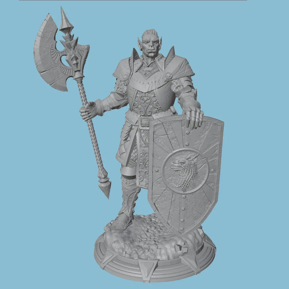 75mm Medieval Fantasy Knight Warrior, Resin Model Figure Kit, Unassembled and Unpainted