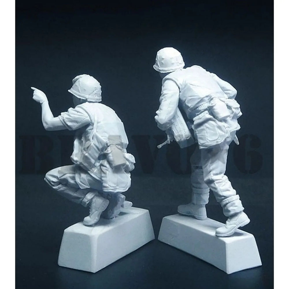 1/35 Vietnam War US Rifle Squad in Combat Positions, 5 Figures, Resin Model Figure Kit, Unassembled and Unpainted