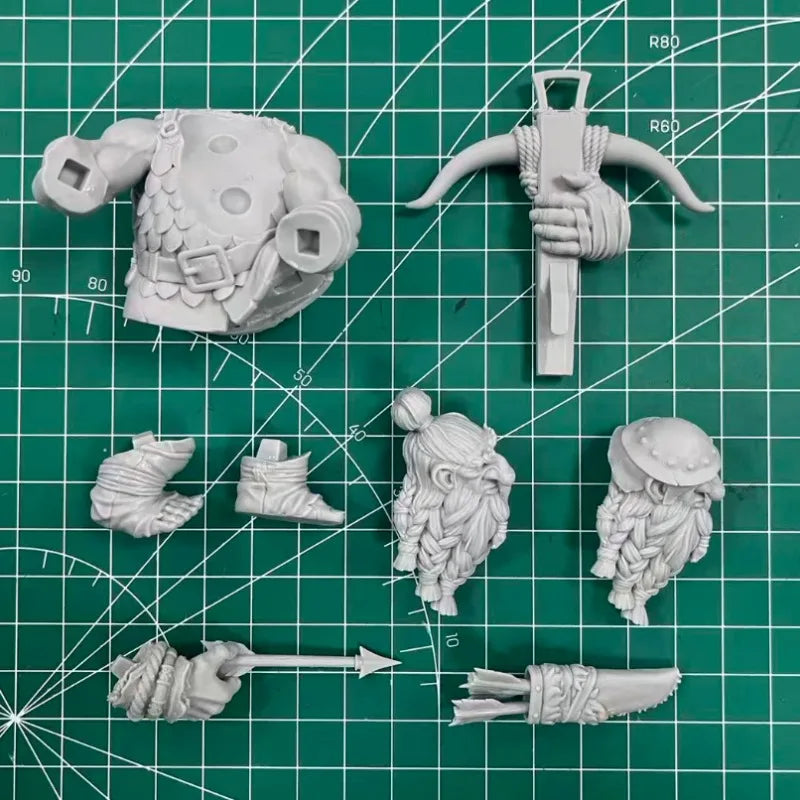 60mm Medieval Fantasy Dwarf Archer, Resin Model Figure Kit, Unassembled and Unpainted