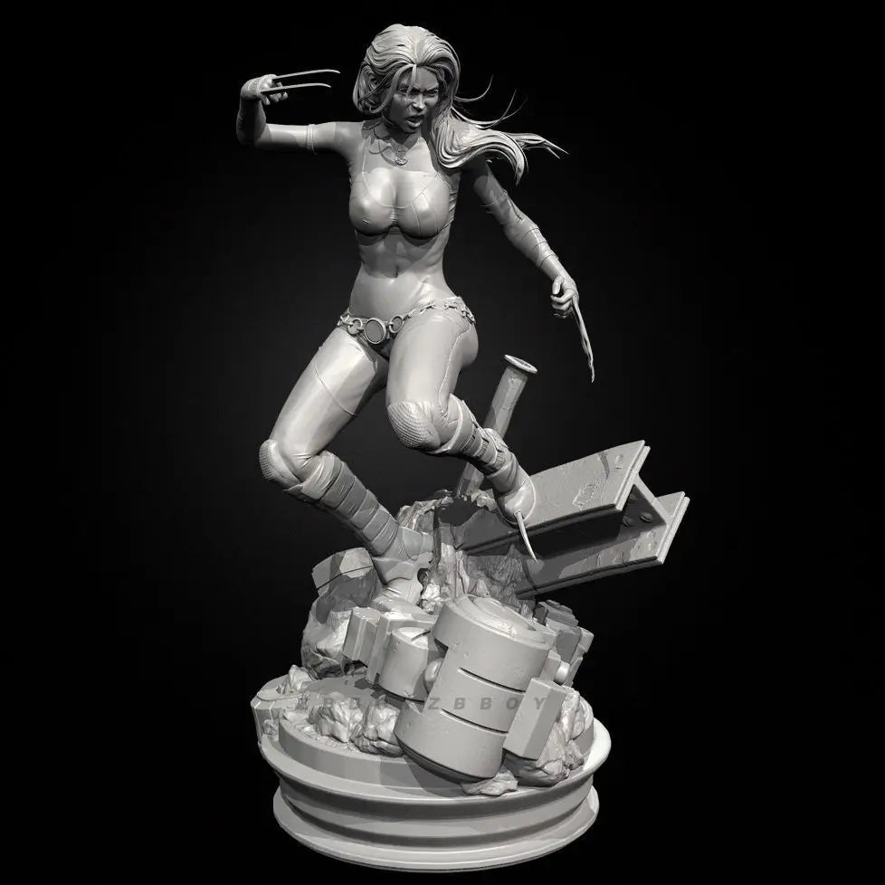 50mm Warrior Woman with Dual Daggers, Resin Model Figure Kit, Fantasy Theme, Unassembled and Unpainted