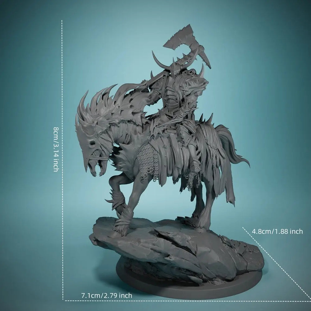80mm Death Knight, Resin Model Figure Kit, Fantasy Theme, Unassembled and Unpainted